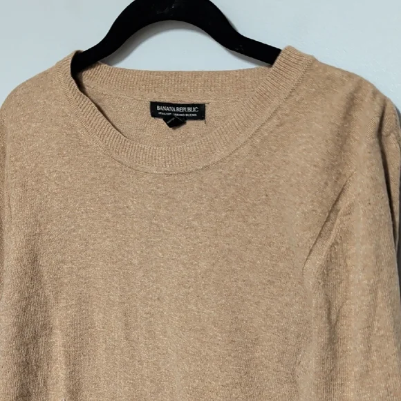 Banana Republic Italian Merino Blend Sweater in Tan - Picture 3 of 7